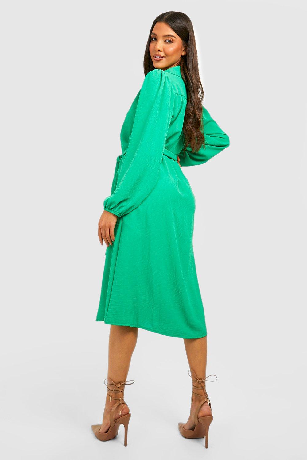 Bright green shirt dress clearance